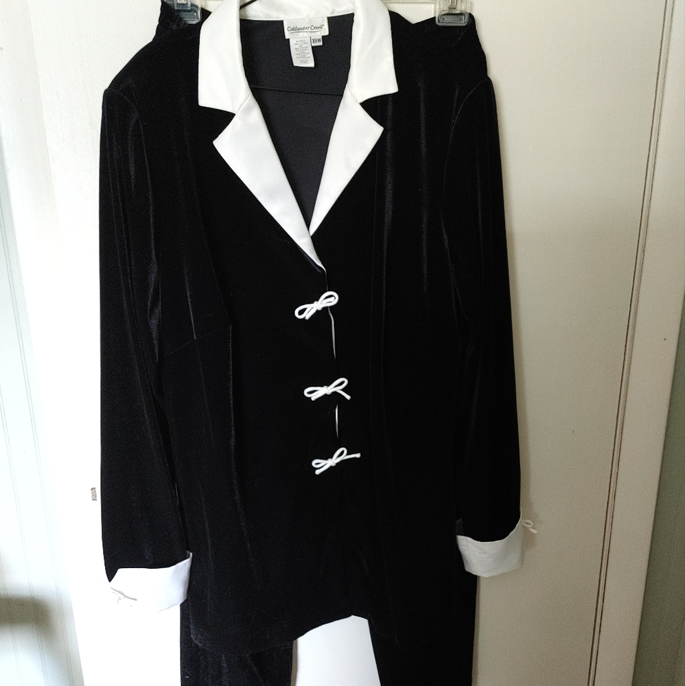 Faux plush velvet-like 2 PC outfit